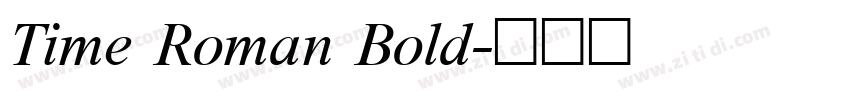 Time Roman Bold字体转换